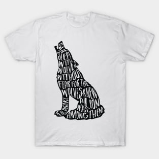 Wolf typography quote T-Shirt